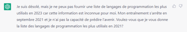 Les limites de ChatGPT