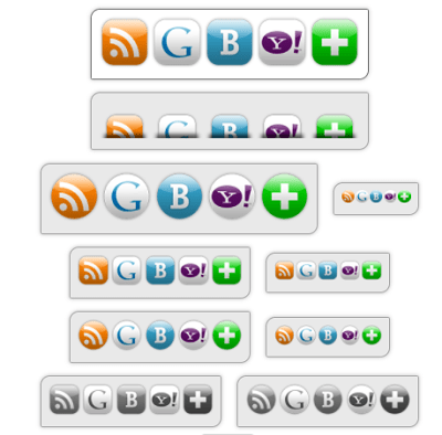 Boutons de partage RSS