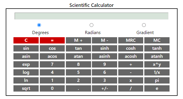 Calculatrice scientigique
